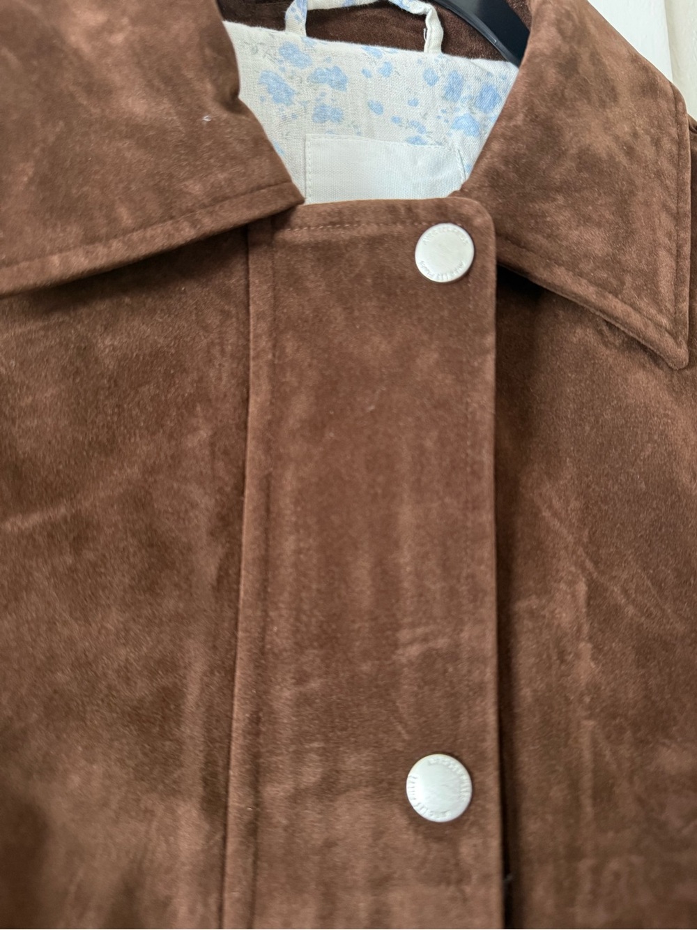 Avec Les Filles Faux Suede Layered Bomber Jacket size Medium Brunette - Picture 6 of 12